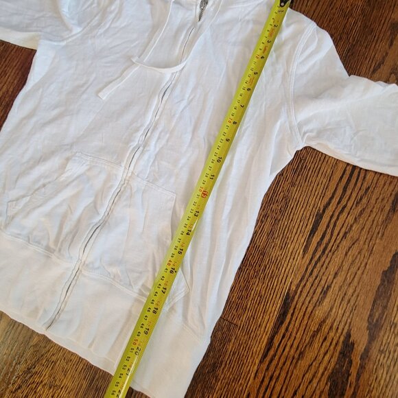 GAP Vintage Lightweight White Hoodie Full Zip Women's Size M - Picture 9 of 11